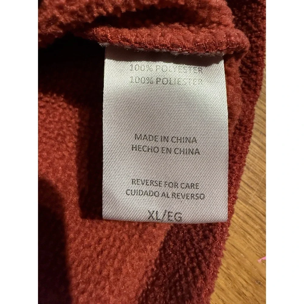 Killik Sweater Men's XL Red Waffle Knit 1/4 Zip Pullover Stretch Hunting